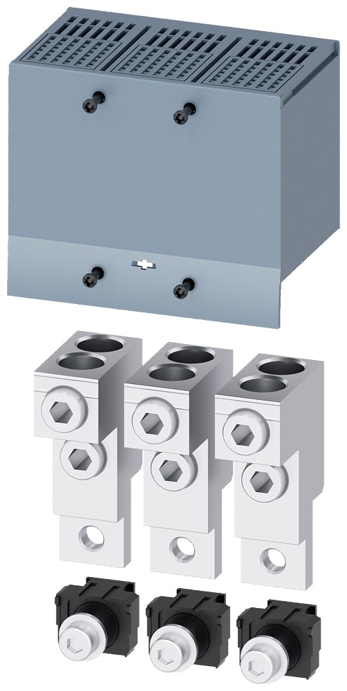 SIEMENS - SIE3VA92130JJ22 Morsetto di collegamento per conduttore tondo, 2 cavi, 3 pezzi, accessorio per: 3VA1 250