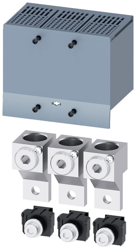 SIEMENS - SIE3VA92130JC13 Morsetto di collegamento per conduttore tondo grande con presa di tensione per conduttore ausiliario 3 pezzi, accessorio