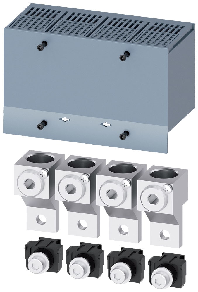 SIEMENS - SIE3VA92140JC13 Morsetto di collegamento per conduttore tondo grande con presa di tensione per conduttore ausiliario 4 pezzi, accessorio