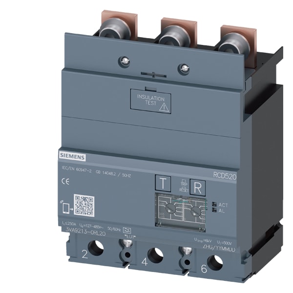 SIEMENS SIE3VA92130RL20 MODULO RCD520 X 3VA12 3P I=250A U=480V