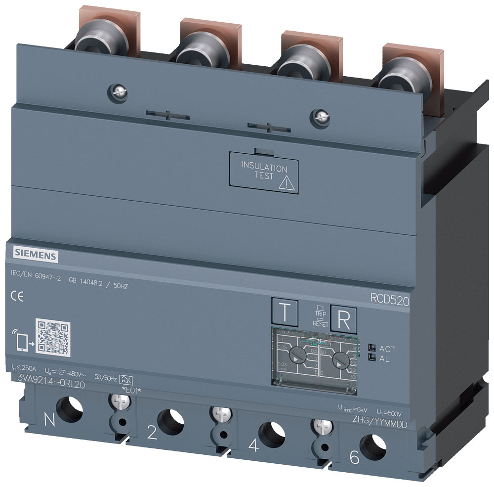 SIEMENS - SIE3VA92140RL20 MODULO RCD520 X 3VA12 4P I=250A U=480V