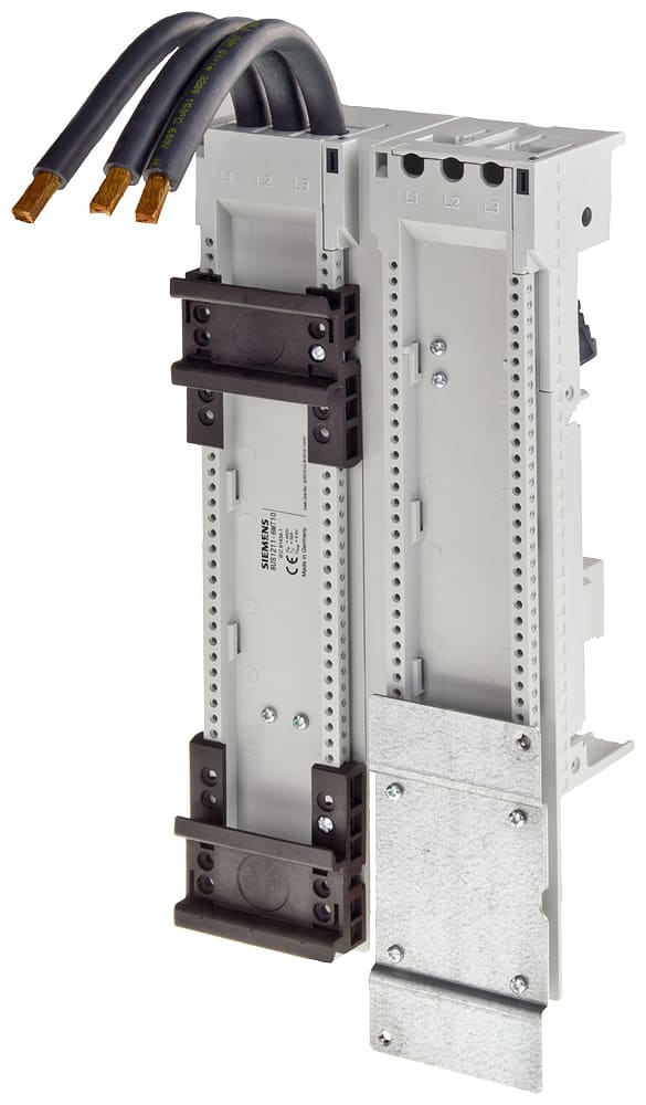 SIEMENS - SIE8US12116MT10 Adattatore apparecchio S2, 80 A, partenza avviatore-invertitore AWG4 25 mm² 150 mm 150° lunghezza 260 mm, larghezza 118 mm