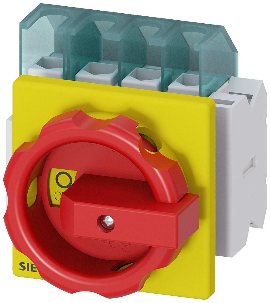 SIEMENS - SIE3LD21032EP53 SENTRON, sezionatore sottocarico 3LD, interruttore di OFF di emergenza, a 4 poli, Iu: 25 A