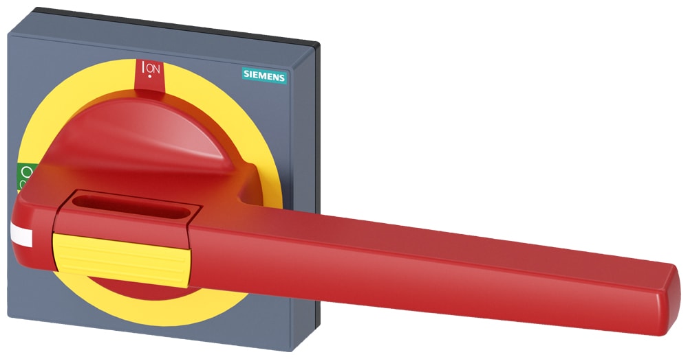 SIEMENS - SIE8UD18614AD05 Operatore con mostrina frontale standard, OFF di emergenza; dimensioni 100 x 100, per albero 12x 12, 0-I