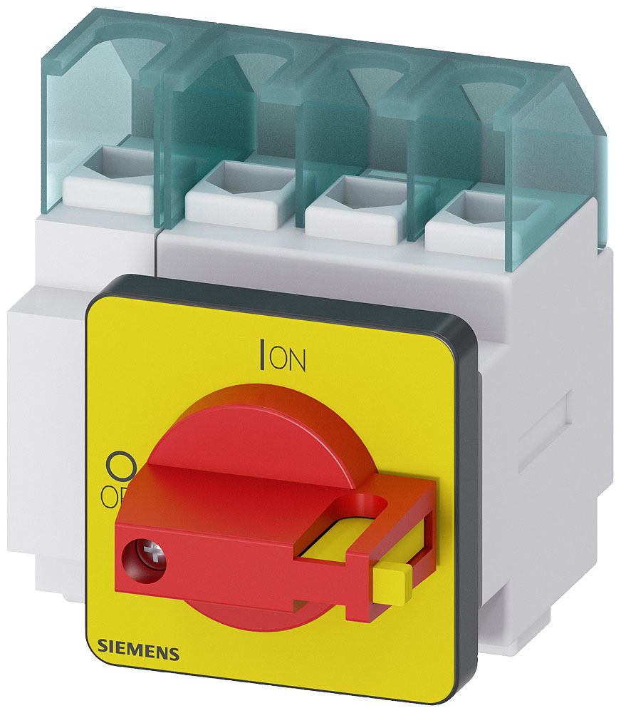 SIEMENS - SIE3LD21221TL13 SENTRON, sezionatore sottocarico 3LD, interruttore di OFF di emergenza, a 4 poli, Iu: 25 A