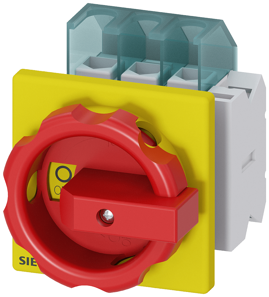 SIEMENS - SIE3LD21031TP53 SENTRON, sezionatore sottocarico 3LD, interruttore di OFF di emergenza, a 3 poli, Iu: 25 A