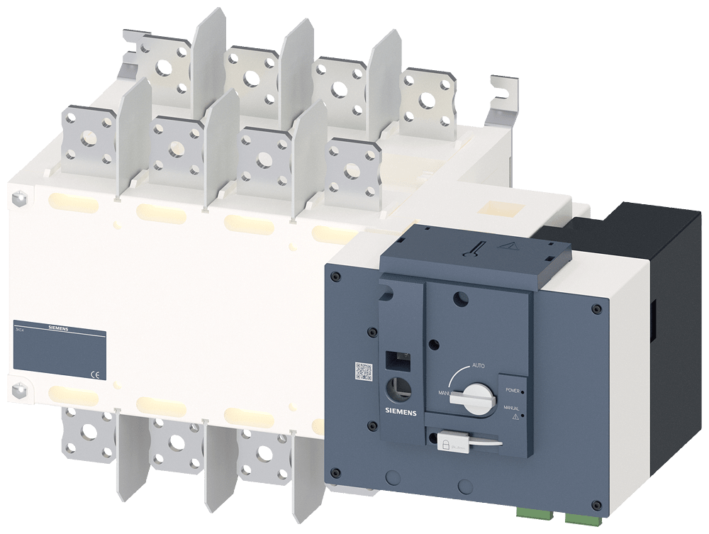 SIEMENS - SIE3KC44500FA210AA3 SENTRON, commutatore di rete 3KC, con comando a distanza, RTSE, a 4 poli, Iu: 1000 A