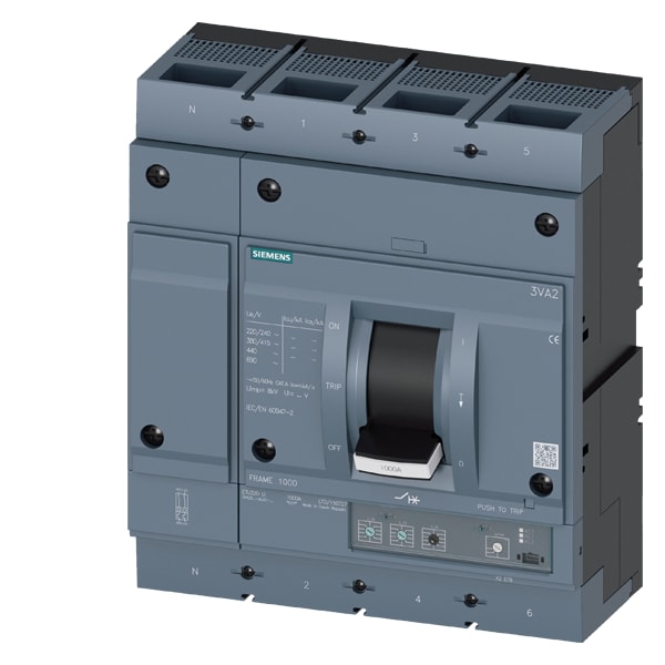 SIEMENS SIE3VA25106HL420AA0 INT.AUT.3VA 1000A 4P 85KA ETU3 LI L/T