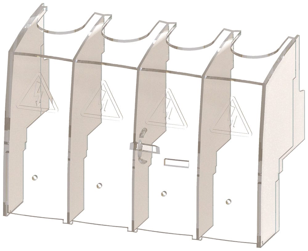 SIEMENS - SIE3KC96042 Accessori per 3KC3, 3KC6, calotta coprimorsetti a 4 poli per 40 ... 160 A, 2 pezzi