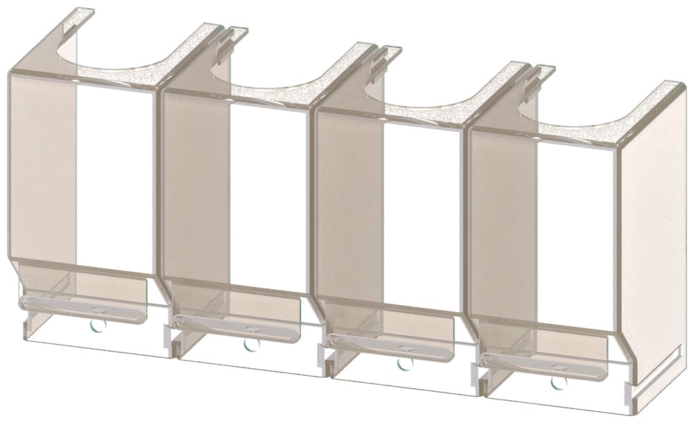 SIEMENS - SIE3KC98044 Accessori per 3KC4, 3KC8, calotte coprimorsetti a 1 polo per 630 A, 4 pezzi