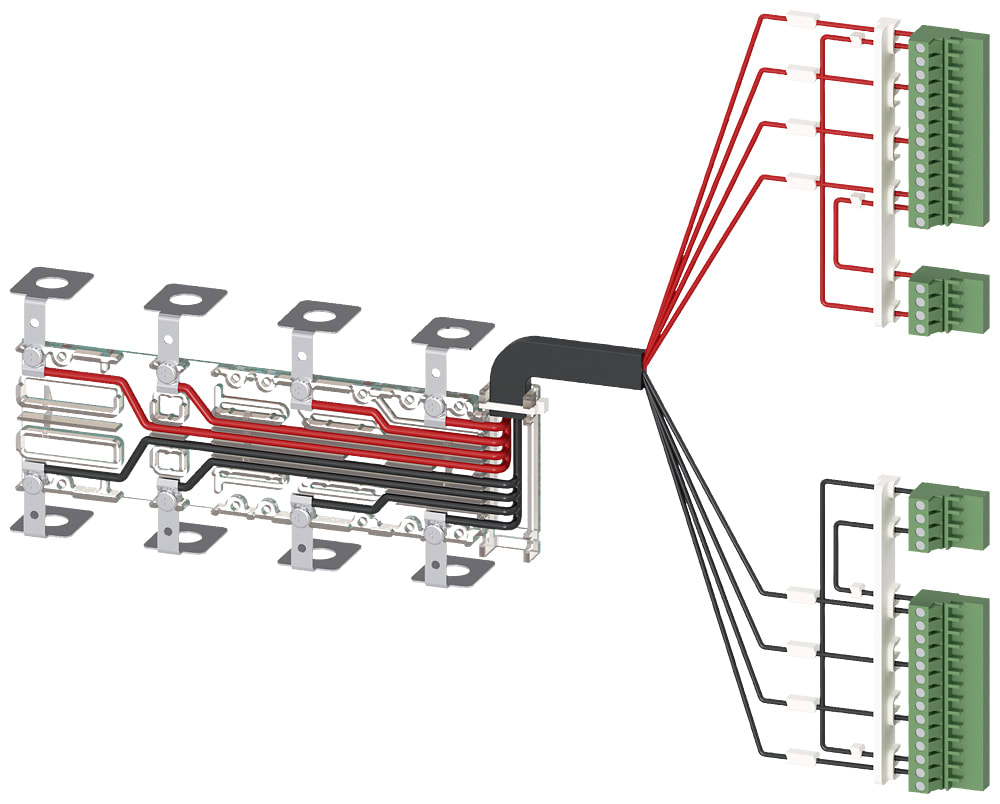 SIEMENS - SIE3KC98312 Accessori per 3KC8, cavo di alimentazione di tensione per collegamento lato superiore, a 4 poli