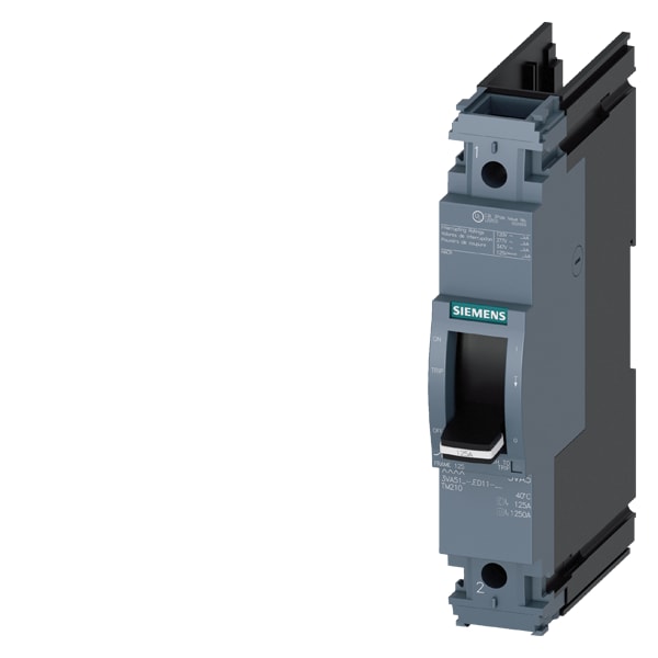 SIEMENS SIE3VA51804ED110AA0 MCCB UL BG125 80A 1P 25KA TM FTFM