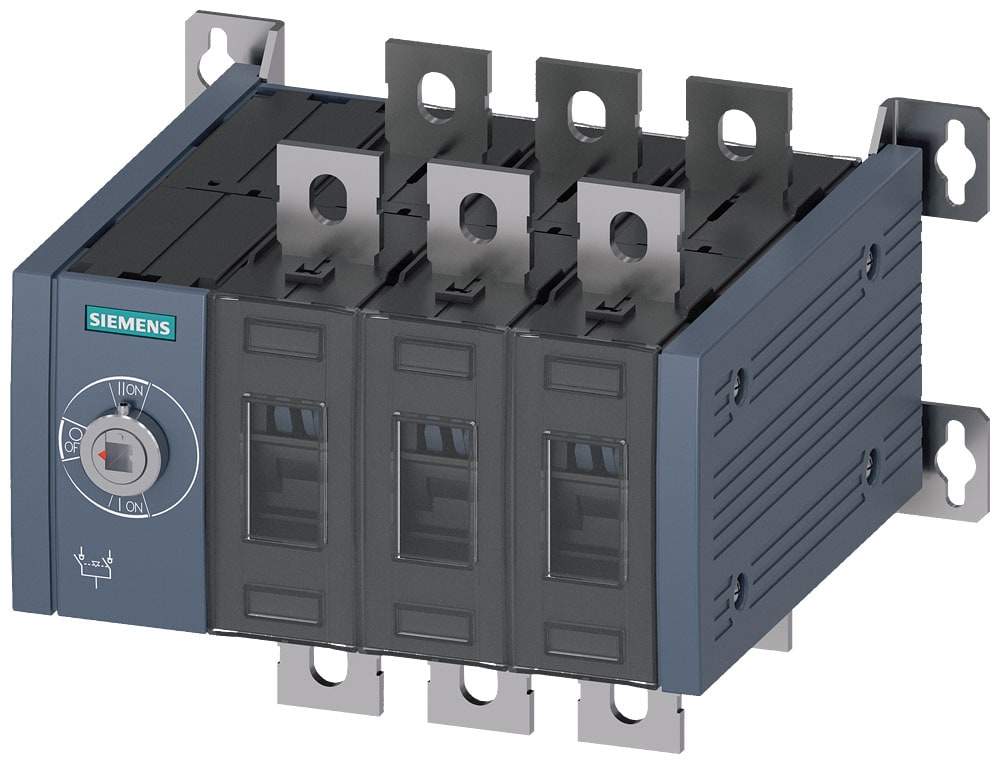 SIEMENS - SIE3KC03360PE000AA0 SENTRON, commutatore di rete 3KC, con comando manuale, MTSE, grandezza costruttiva: 3, a 3 poli, Iu: 200 A