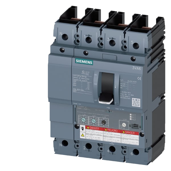 SIEMENS SIE3VA61156HL410AA0 MCCB UL BG150 150A 4P 65KA ETU3 LI