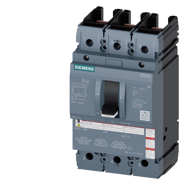 SIEMENS SIE3VA52101BB310AA0 MCS UL BG250 100A 3P 100KA