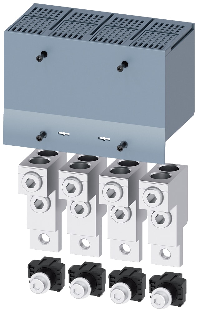 SIEMENS - SIE3VA92440JJ22 Morsetto per conduttori tondi, 2 cavi, 4 pezzi, accessori per: 3VA6 150/250