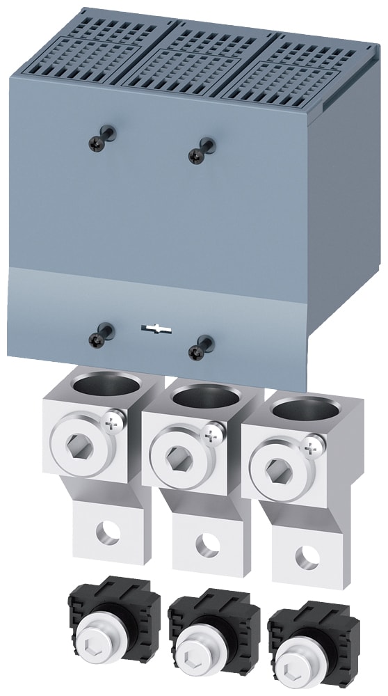 SIEMENS - SIE3VA92430JC13 Morsetto di collegamento per conduttore tondo grande presa di tensione per conduttore ausiliario 3 pezzi per 3VA6 150/250