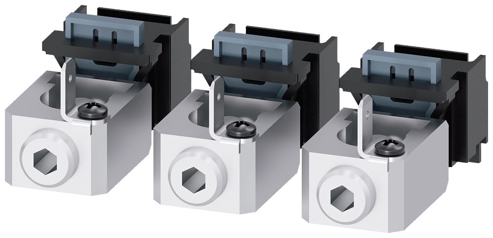 SIEMENS - SIE3VA91330JK11 Morsetto di collegamento per conduttore tondo TC1.1 14 AWG - 2/0 Cu, 3 pezzi per 3VA41/51