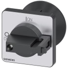 SIEMENS - SIE3LD93434C Selettore, nero 48x48 mm, fissaggio frontale, fissaggio su foro centrale, 22,5 mm