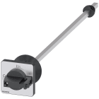 SIEMENS - SIE3LD93434CA Comando rotativo bloccoporta, nero 48x48 mm, fissaggio frontale