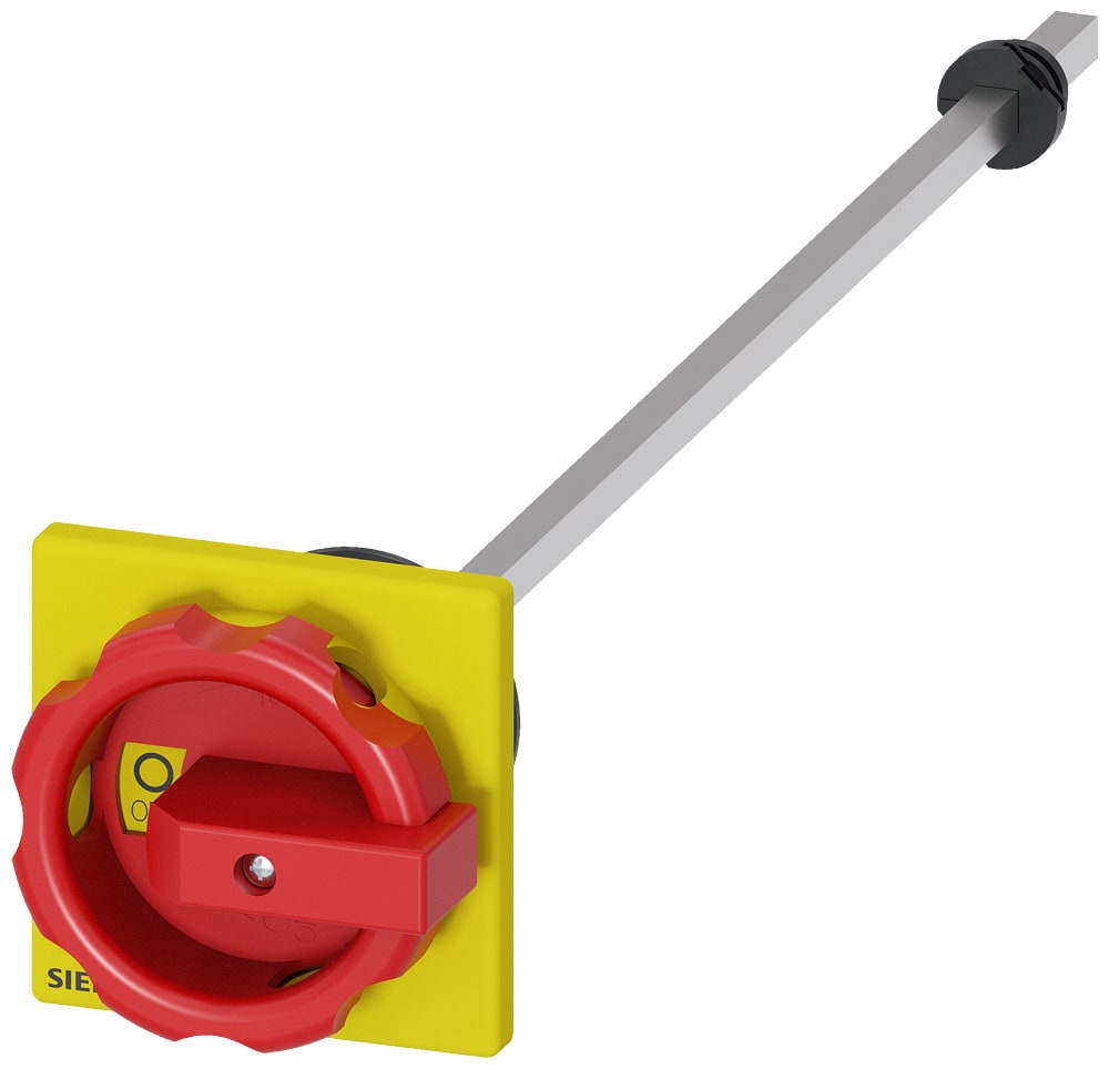 SIEMENS - SIE3LD93443CA Comando rotativo bloccoporta, rosso/giallo 66x66 mm, fissaggio frontale