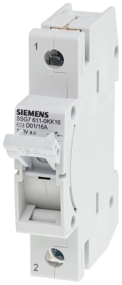 SIEMENS - SIE5SG76110KK06 MINIZED, sezionatore sottocarico a fusibile, D01, a 1 polo, In: 6 A, Un AC: 230 V