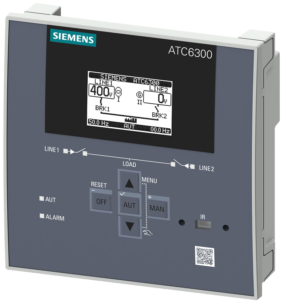 SIEMENS - SIE3KC90008TL40 SENTRON 3KC ATC6300; LCD; 144 x 144 mm; commutatore di rete per il comando di