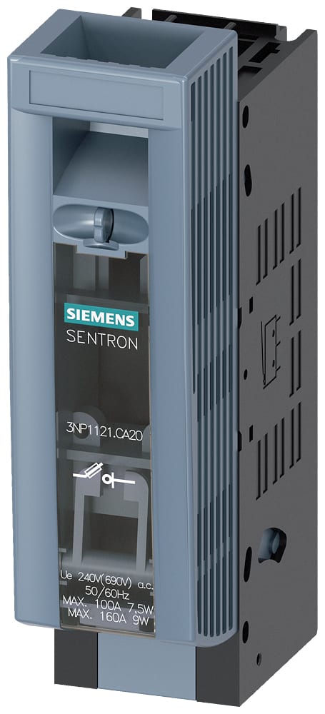 SIEMENS - SIE3NP11211CA20 SENTRON, Sezionatore sottocarico a fusibili 3NP1, a 1 polo, NH000, 160 A