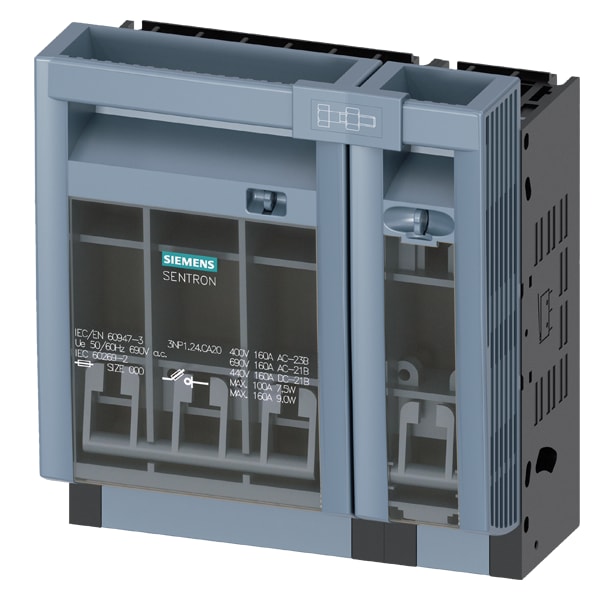 SIEMENS SIE3NP11241CA20 SEZ.FUS.NH000 4P 160A PIASTR.45MM AL.MOR
