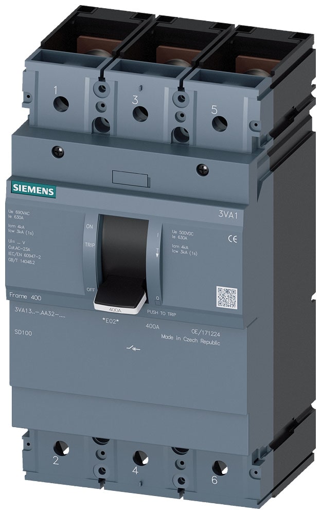 SIEMENS - SIE3VA13401AA320AA0 SEZ. AUT. 3VA 400A 3P L/T