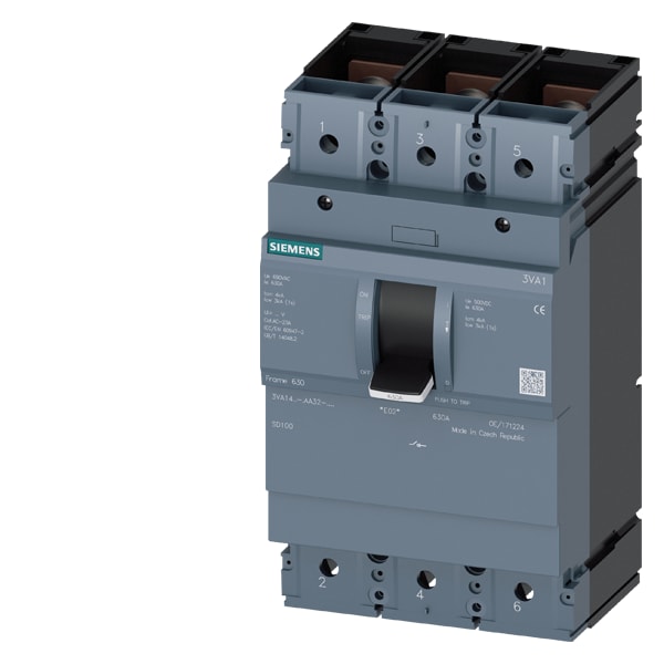 SIEMENS SIE3VA14631AA320AA0 SEZ. AUT. 3VA 630A 3P L/T