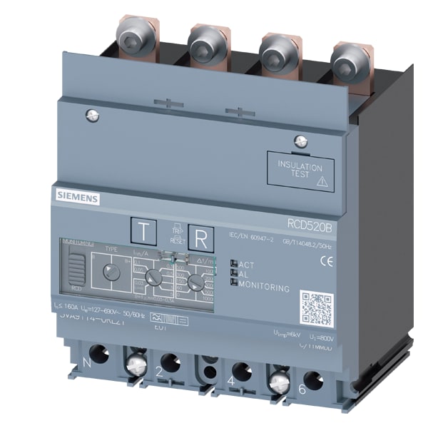 SIEMENS SIE3VA91140RL21 MODULO RCD520B X 3VA11 4P I=160A U=480V