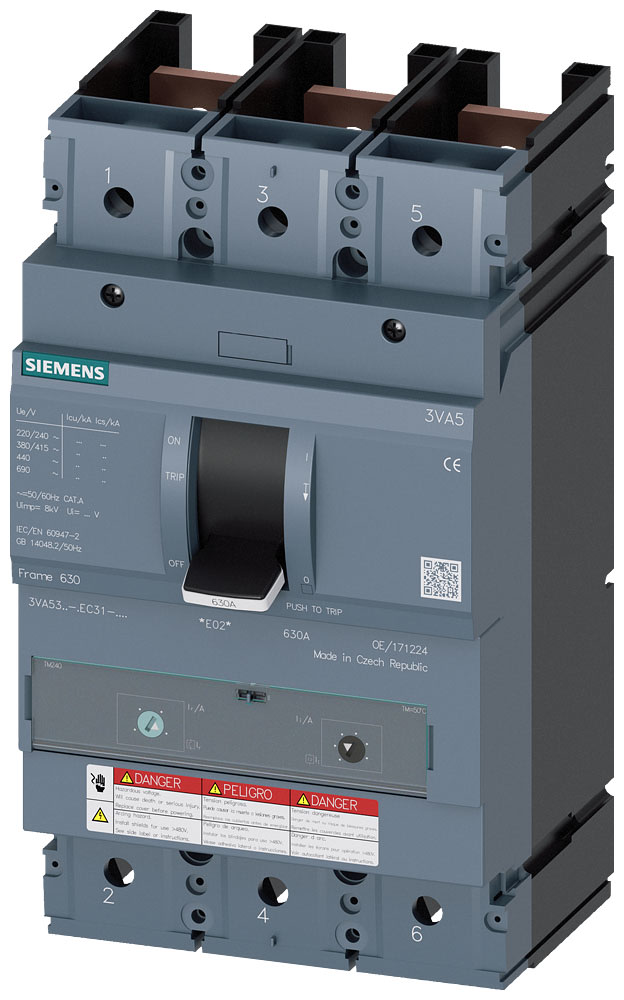 SIEMENS - SIE3VA53305EC310AA0 Interruttore automatico 3VA5 UL Frame 400 classe del potere di interruzione M 35kA con 480V 3 poli
