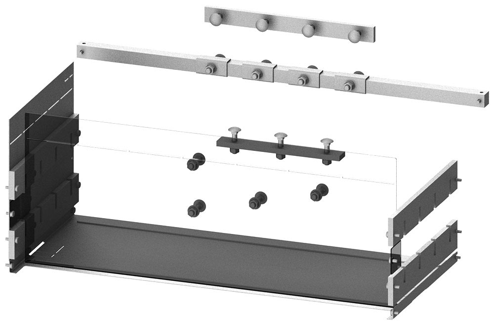 SIEMENS - SIE8PQ60005BA46 Collegamento sbarra collettrice verticale 3WA GC I (1.600 A), esecuzione fissa, esecuzione estraibile