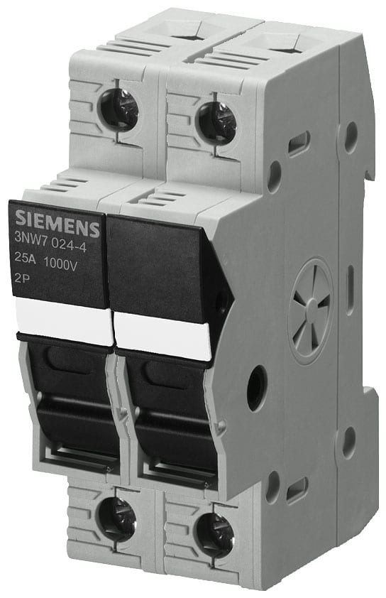 SIEMENS SIE3NW70234 BASE PORTAFUS.FOTOV.2P 1000VCC 25A