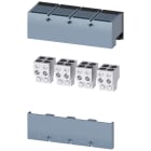 SIEMENS - SIE3VA96040JJ43 Morsetto di collegamento per conduttore tondo, 4 cavi 4 pezzi, accessori per: 3VA15/25 1000