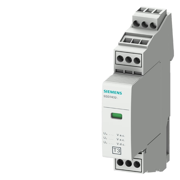 SIEMENS SIE5SD74327 SPD T3 2P UN=240/264VCA/CC UOC=6KV 1M+CS
