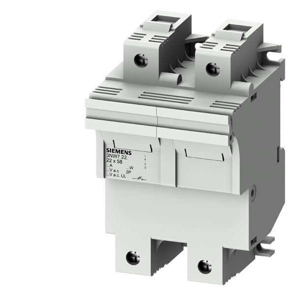 SIEMENS SIE3NW7221 BASE SEZ.X FUS. CILINDR.22X58 2P