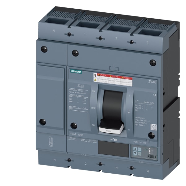 SIEMENS SIE3VA65806JQ420AA0 MCCB UL FS800 800A 4P 65KA ETU5 LSIG