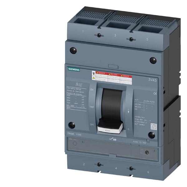 SIEMENS SIE3VA55805EC320AA0 MCCB UL FS800 800A 3P 35KA TM FTAM
