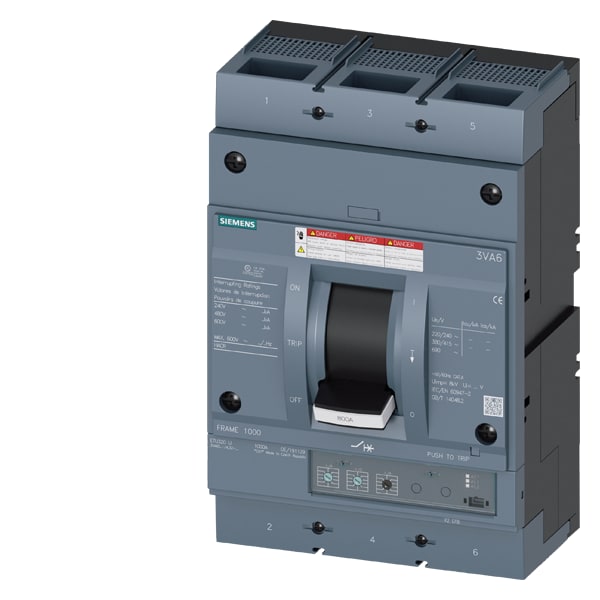 SIEMENS SIE3VA65605HL320AA0 MCCB UL FS800 600A 3P 35KA ETU3 LI