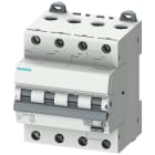 SIEMENS - SIE5SU13466FP10 Interruttore magnetotermico differenziale, 6 kA, a 4 poli, tipo A, 30 mA, car. B, In: 10 A Un: 400 V