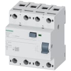 SIEMENS - SIE5SV46480 Interruttore differenziale, a 4 poli, tipo AC, In: 100 A, 300 mA, Un AC: 400 V