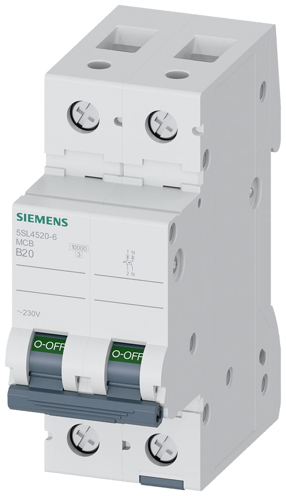 SIEMENS - SIE5SL45206 Interruttore magnetotermico 230 V 10 kA, a 1+N poli, B, 20 A