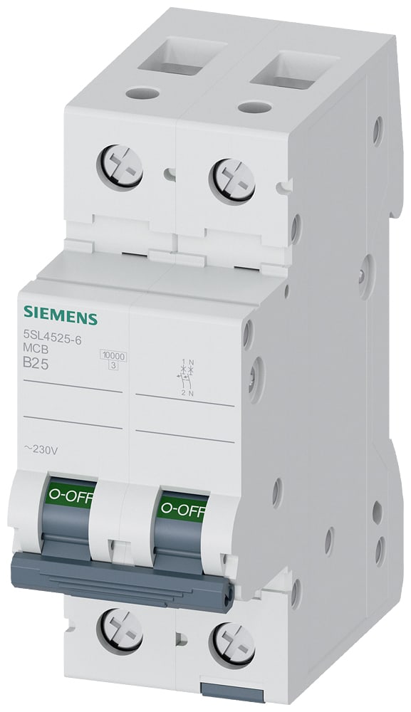 SIEMENS - SIE5SL45256 Interruttore magnetotermico 230 V 10 kA, a 1+N poli, B, 25 A