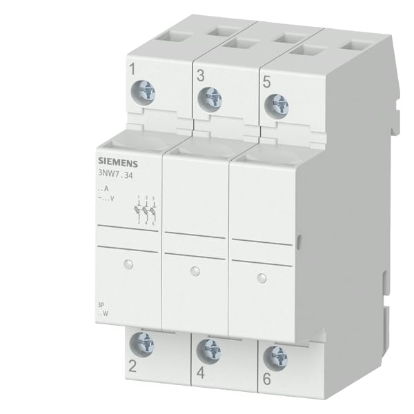 SIEMENS SIE3NW7334 BASE SEZ.X FUS. 8,5X31,5 20A 3P SEGN.3U