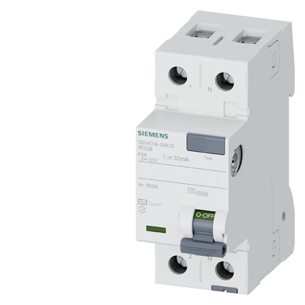 SIEMENS SIE5SV43140KK13 DIFF. 2P 40A 30MA TIPO AC 24-125V