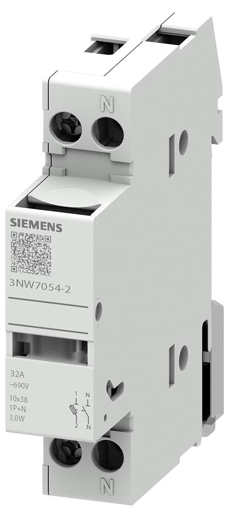 SIEMENS SIE3NW70542 BASE SEZ.XFUS. 10X38 32A 1P+N SEGN.1UM