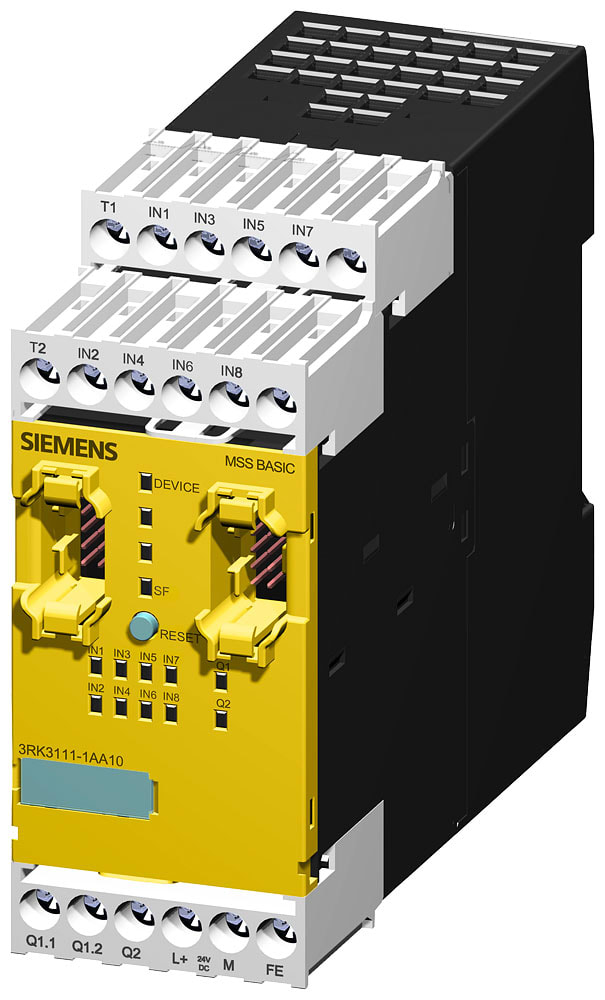 SIEMENS - SIE3RK31111AA10 SIRIUS, modulo centrale 3RK3 Basic per sistema di sicurezza modulare 3RK3, 4/8F-DI