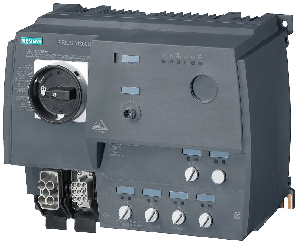 SIEMENS - SIE3RK13256LS410AA5 Avviatore motore M200D comunicazione AS-i: avviatore diretto AS-i, commutazione meccanica